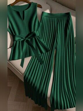 Faux Silk Dress Outfit